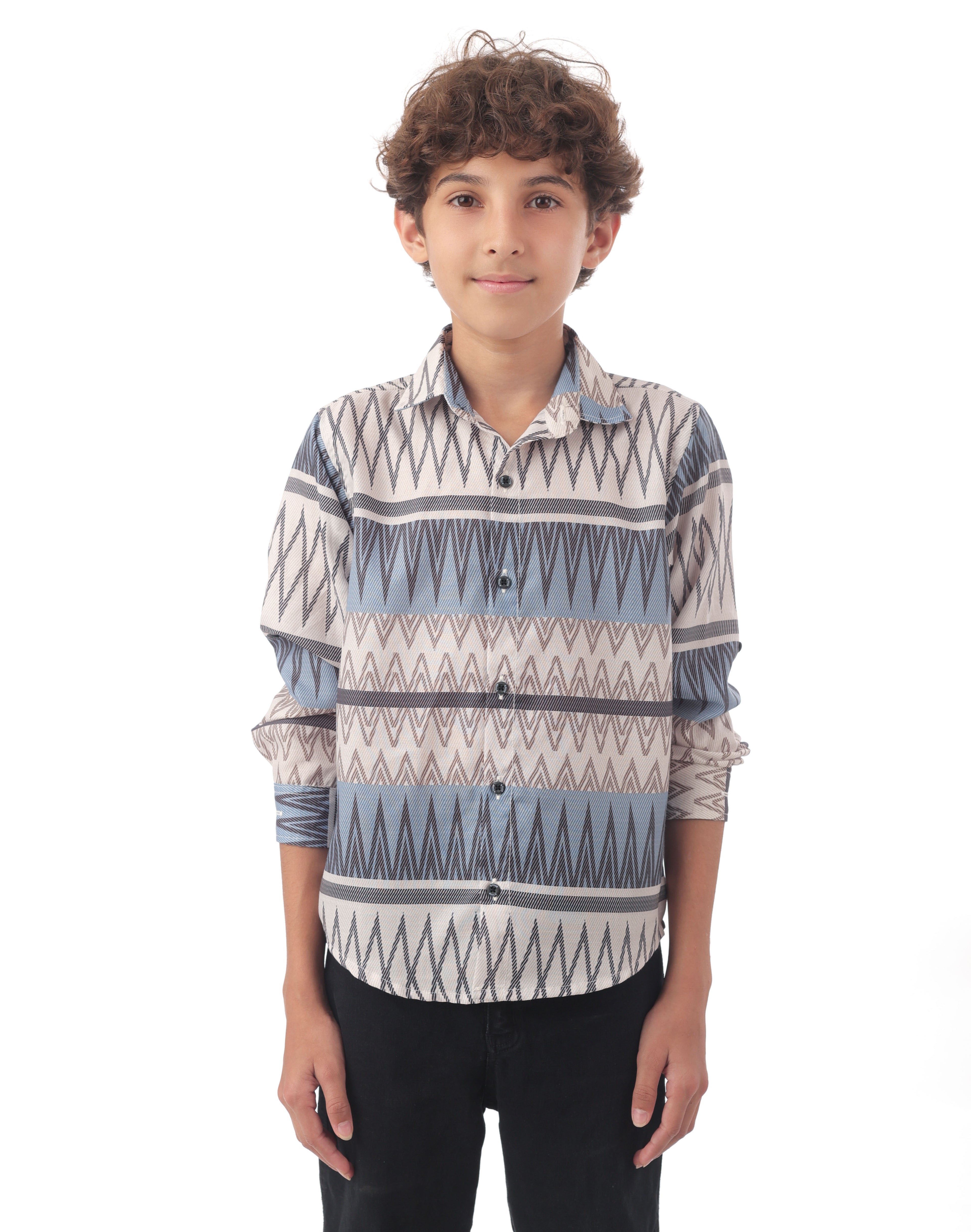 Contemporary geometric print shirt