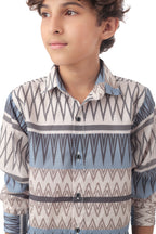 Contemporary geometric print shirt
